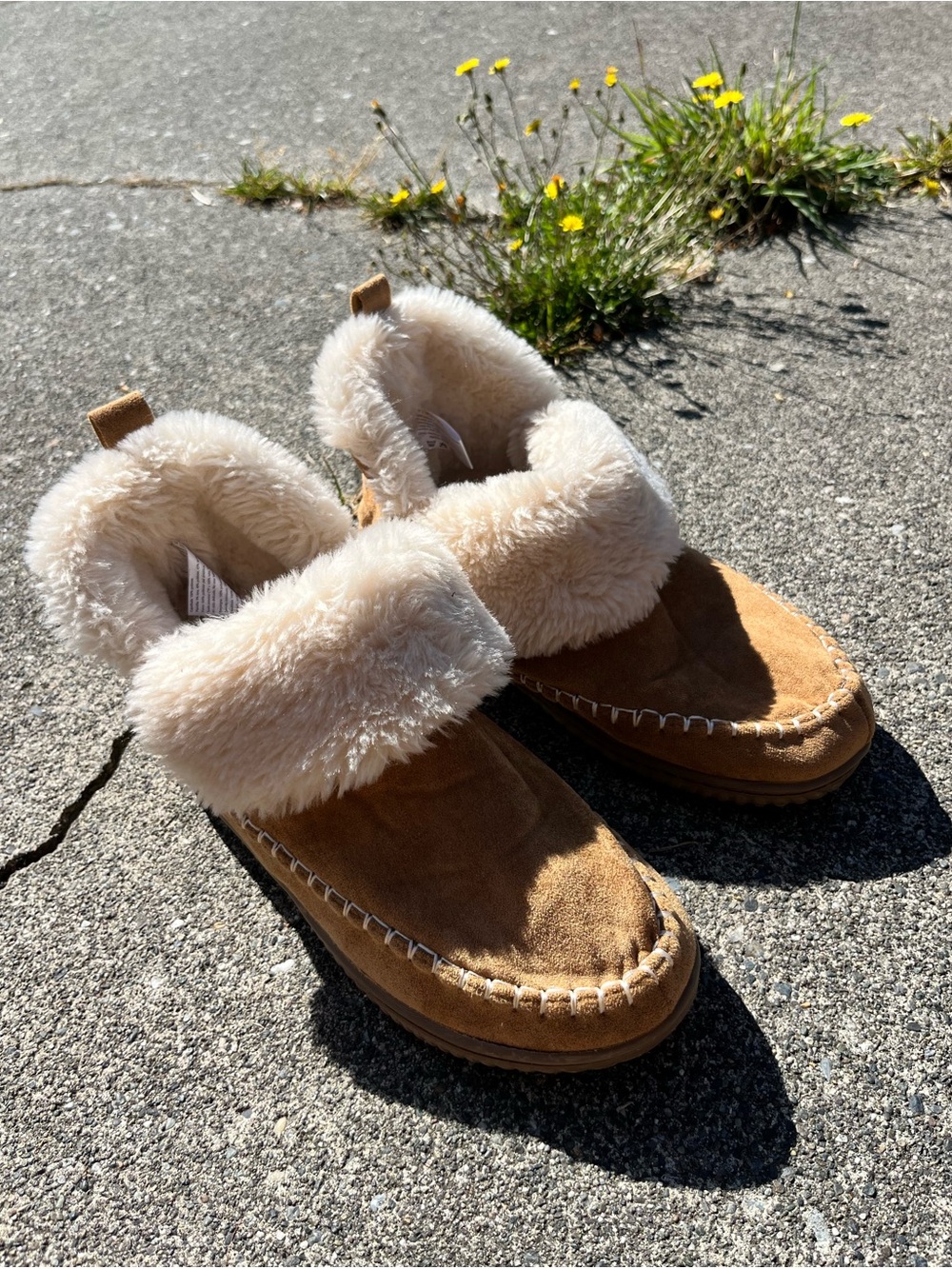 Faux Fur Lined Moccasins